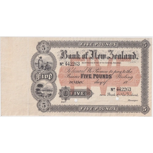 Bank of New Zealand (Dunedin) 1903-1915 5 Pound Note Uncirculated