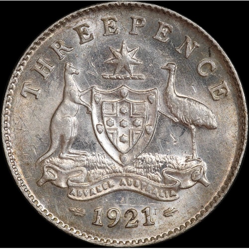 1921 Threepence good EF