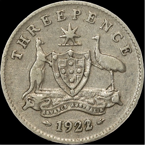 1922/21 Threepence about Fine