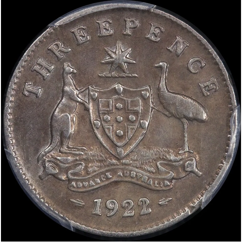 1922/21 Threepence PCGS VF30