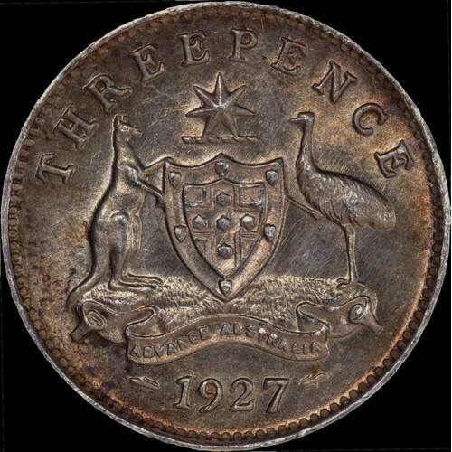 1927 Threepence Uncirculated
