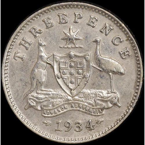 1934/3 Threepence Very Fine