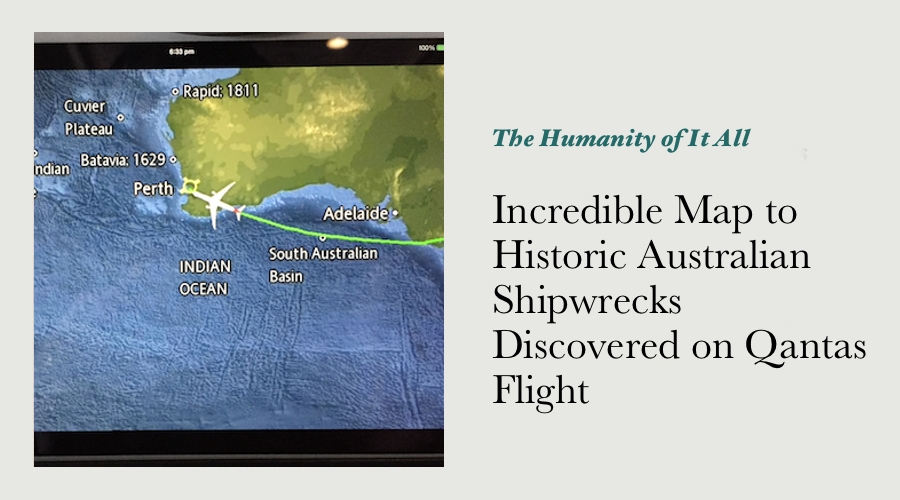 Incredible Map to Historic Australian Shipwrecks Discovered on Qantas Flight main image