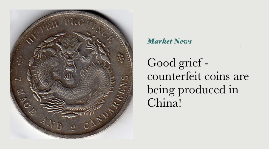 Good grief - counterfeit coins are being produced in China!