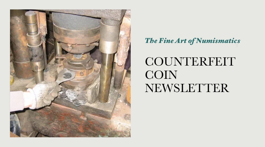 COUNTERFEIT COIN NEWSLETTER main image