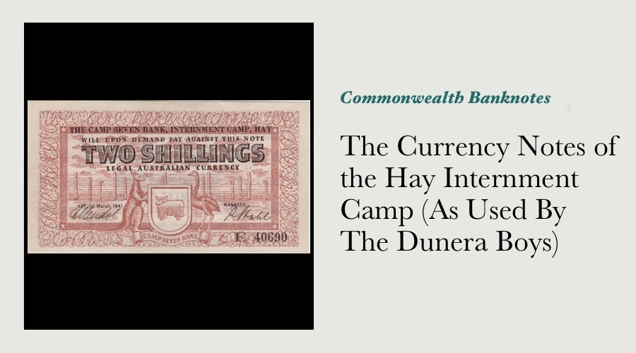 The Currency Notes of the Hay Internment Camp (As Used By The Dunera Boys) main image