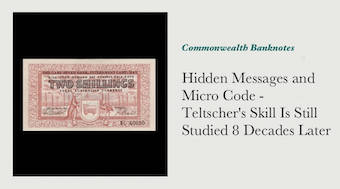 Hidden Messages and Micro Code - Teltscher's Is Still Skill Studied 8 Decades Later