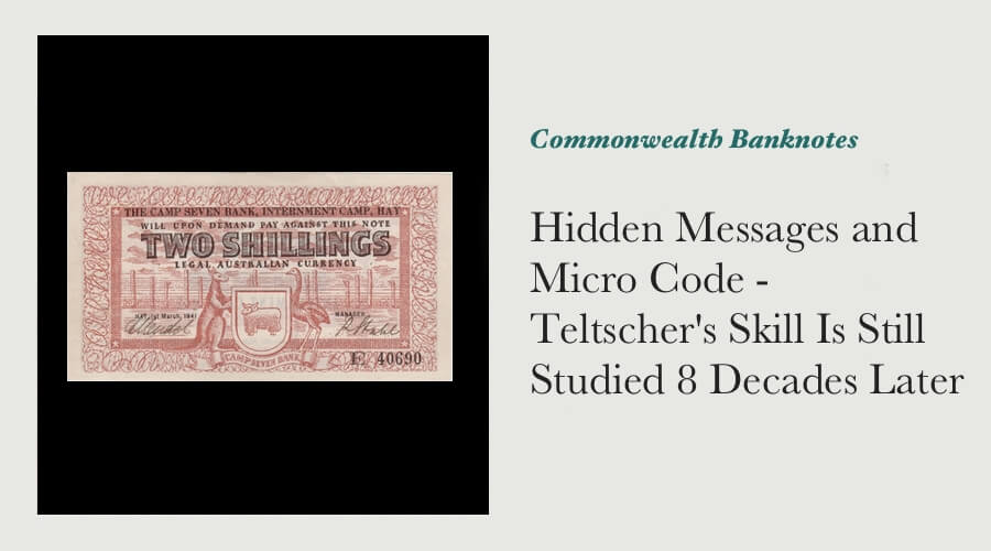 Hidden Messages and Micro Code - Teltscher's Is Still Skill Studied 8 Decades Later