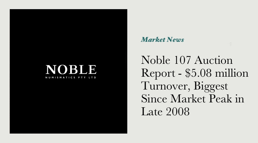 Noble 107 Auction Report - $5.08 million Turnover, Biggest Since Market Peak in Late 2008 main image
