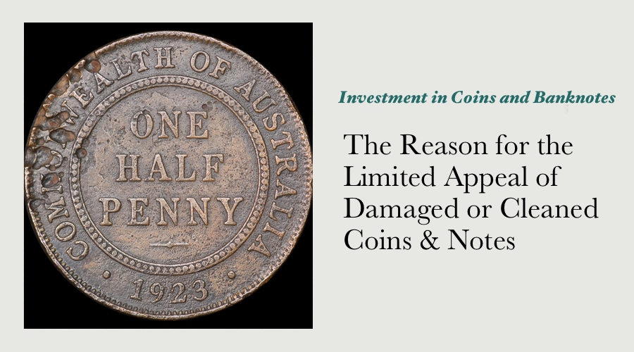 The Reason for the Limited Appeal of Damaged or Cleaned Coins & Notes